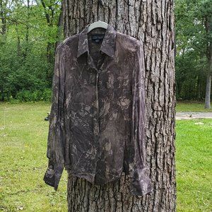 Vintage Linda Allard Ellen Tracy Floral Blouse